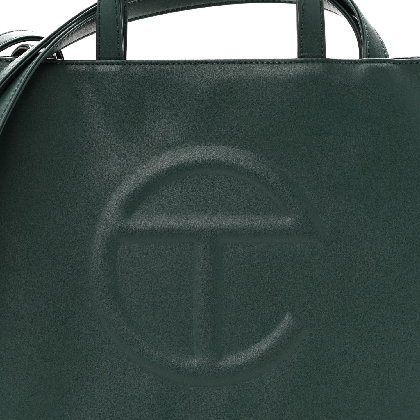 Vegan Leather Medium Shopping Bag Dark Olive