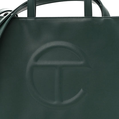 Telfar Vegan Leather Medium Shopping Bag Dark Olive 7 of 11