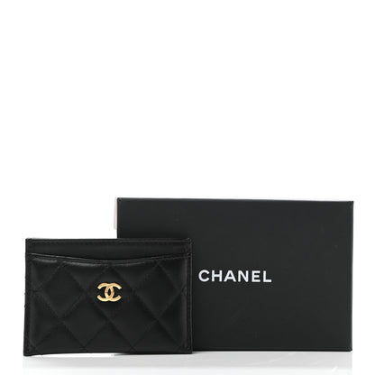Chanel Lambskin Quilted Card Holder Black 9 of 9