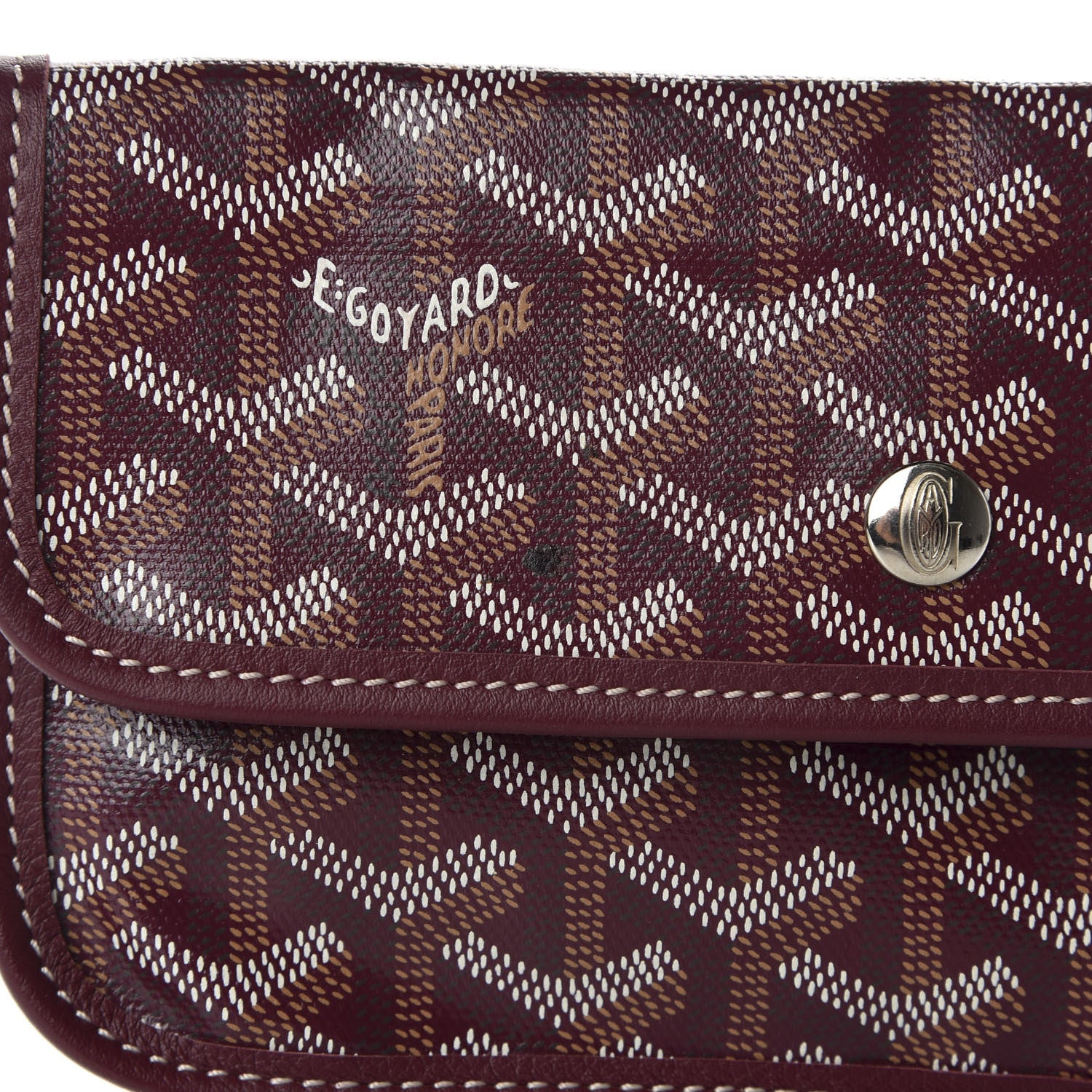 Goyard Goyardine Pouch Burgundy 7 of 7