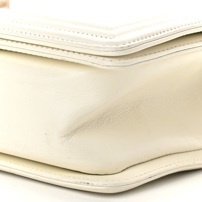 Chanel Lambskin Quilted Medium Boy Flap White 8 of 8
