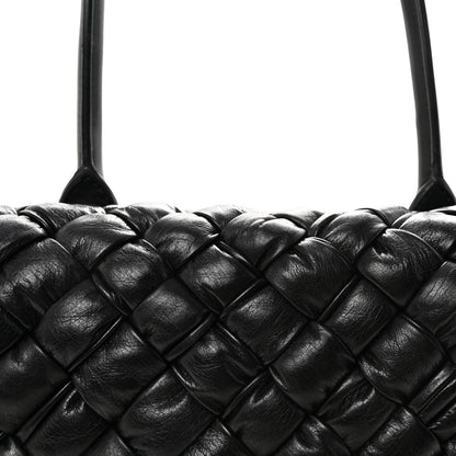 Bottega Veneta Calfskin Intreccio Rumple Desiree Shoulder Bag Black 7 of 9