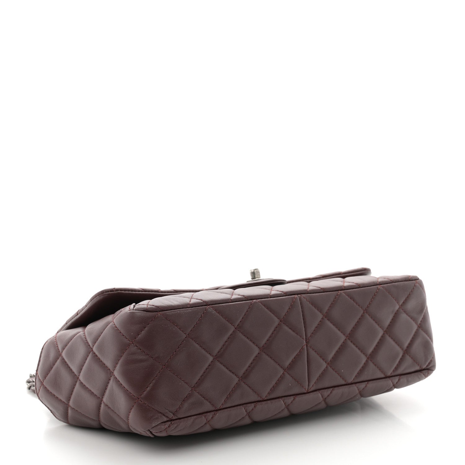 Chanel Lambskin Quilted Large Around Pockets Flap Burgundy 4 of 10