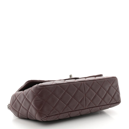 Chanel Lambskin Quilted Large Around Pockets Flap Burgundy 4 of 10