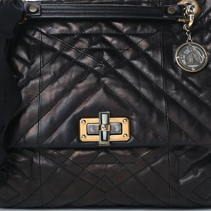 Lanvin Lambskin Quilted Medium Happy Shoulder Bag Black 7 of 10