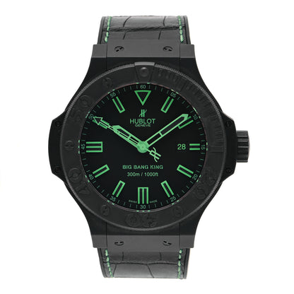 Hublot Ceramic Alligator 48mm Big Bang King All Black Green Automatic Watch Black 322.CI.1190.GR.ABG11 1 of 5