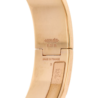 Hermes Enamel Wide Clic Clac H Bracelet GM Rose Velours 4 of 4