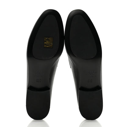 Chanel Calfskin Womens Stitched CC Loafers 36 Black 5 of 10