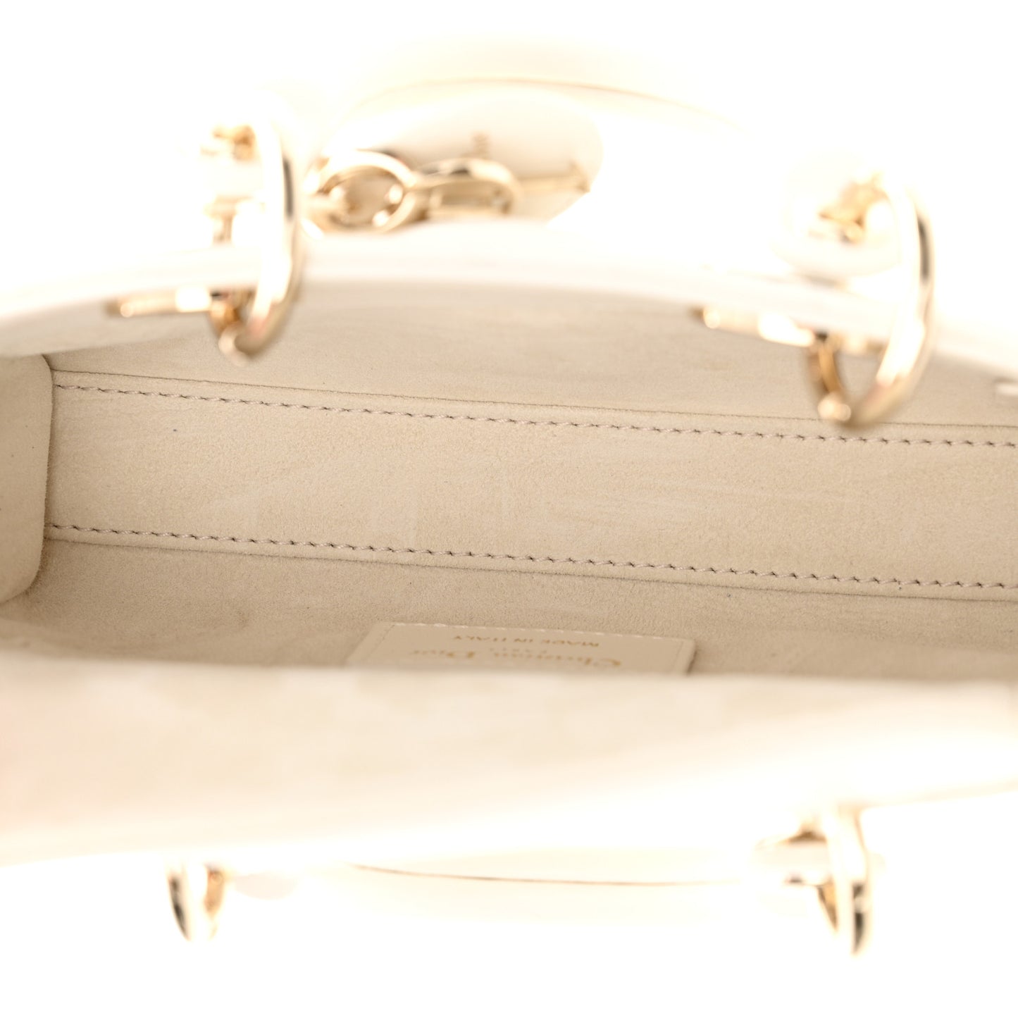 Lambskin Cannage Micro Lady D-Joy Latte