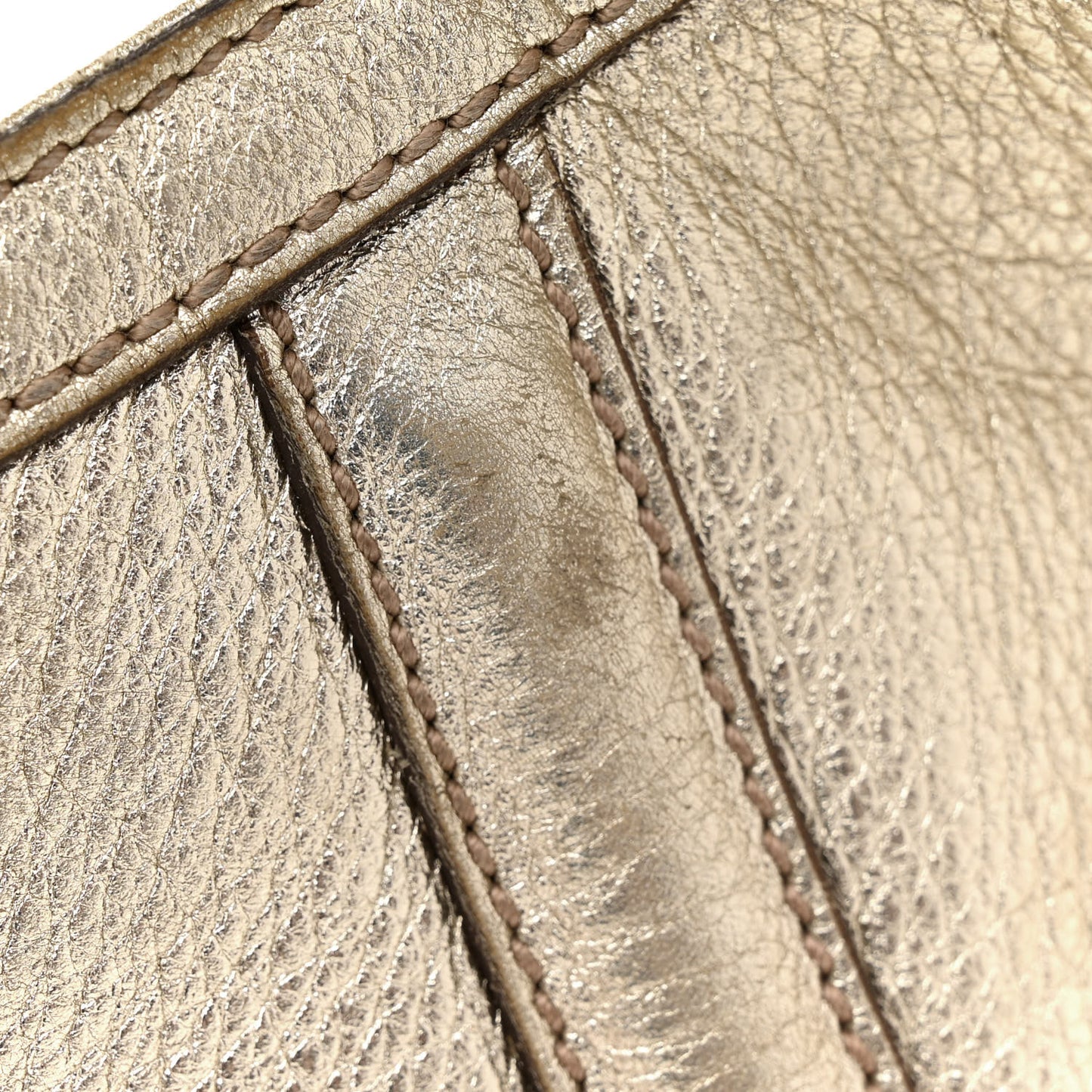 Leather Medium Britt Hobo Gold