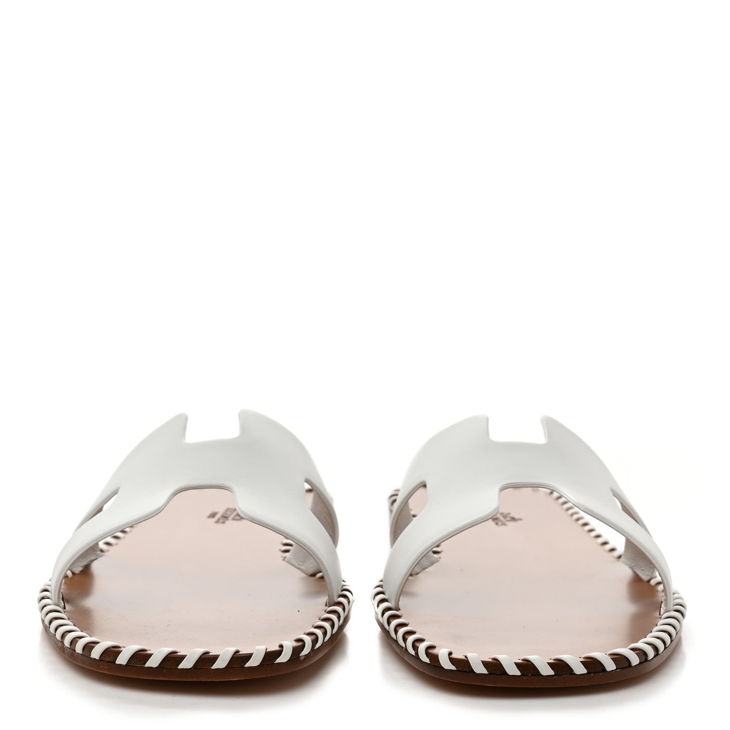 Calfskin Braided Oran Sandals 40.5 White