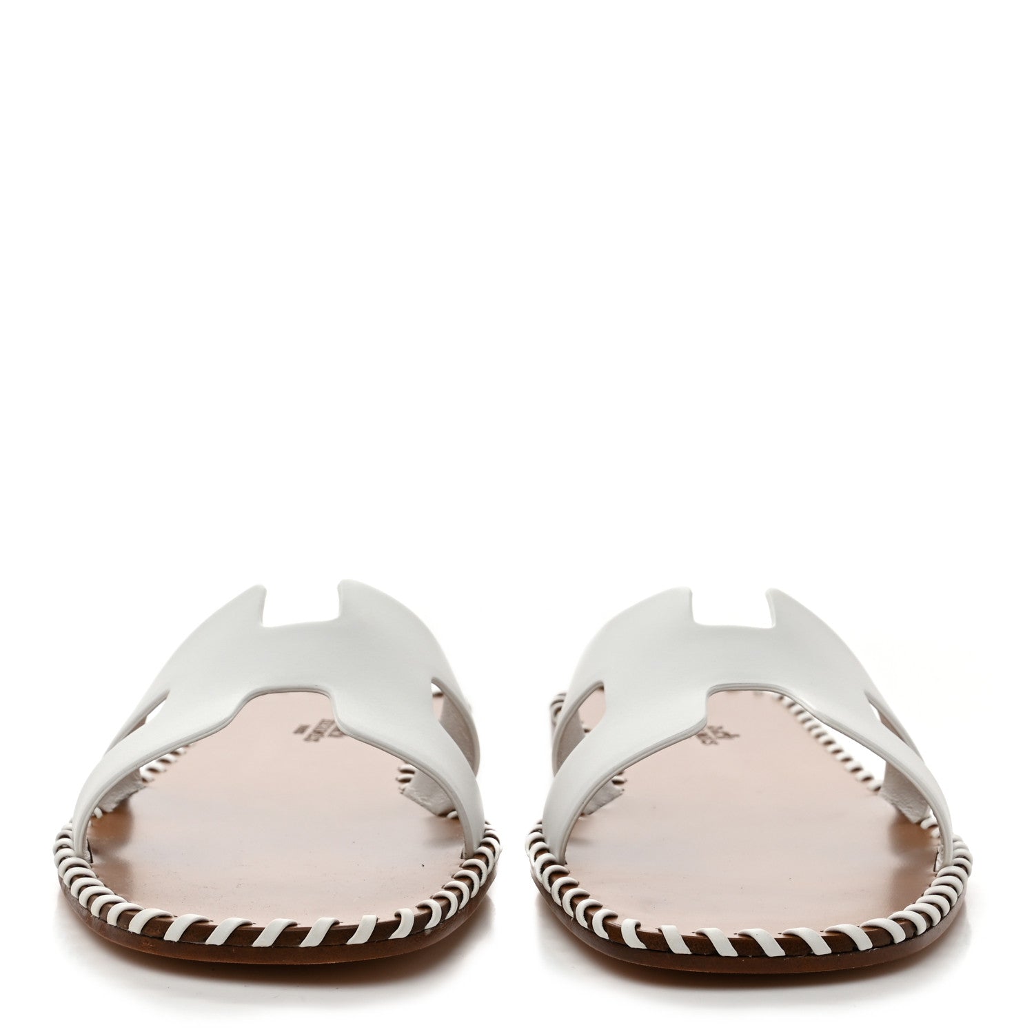 Hermes Calfskin Braided Oran Sandals 40.5 White 3 of 10