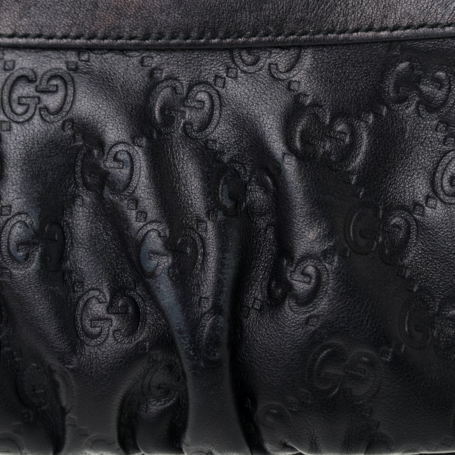 Gucci Guccissima Signature New Britt Wristlet Black 13 of 13