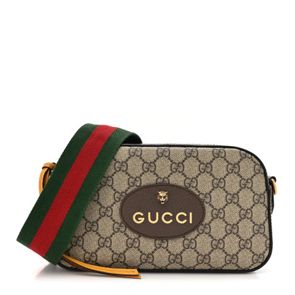 Gucci GG Supreme Monogram Web Neo Vintage Shoulder Bag Beige New Acero Crop 1 of 14