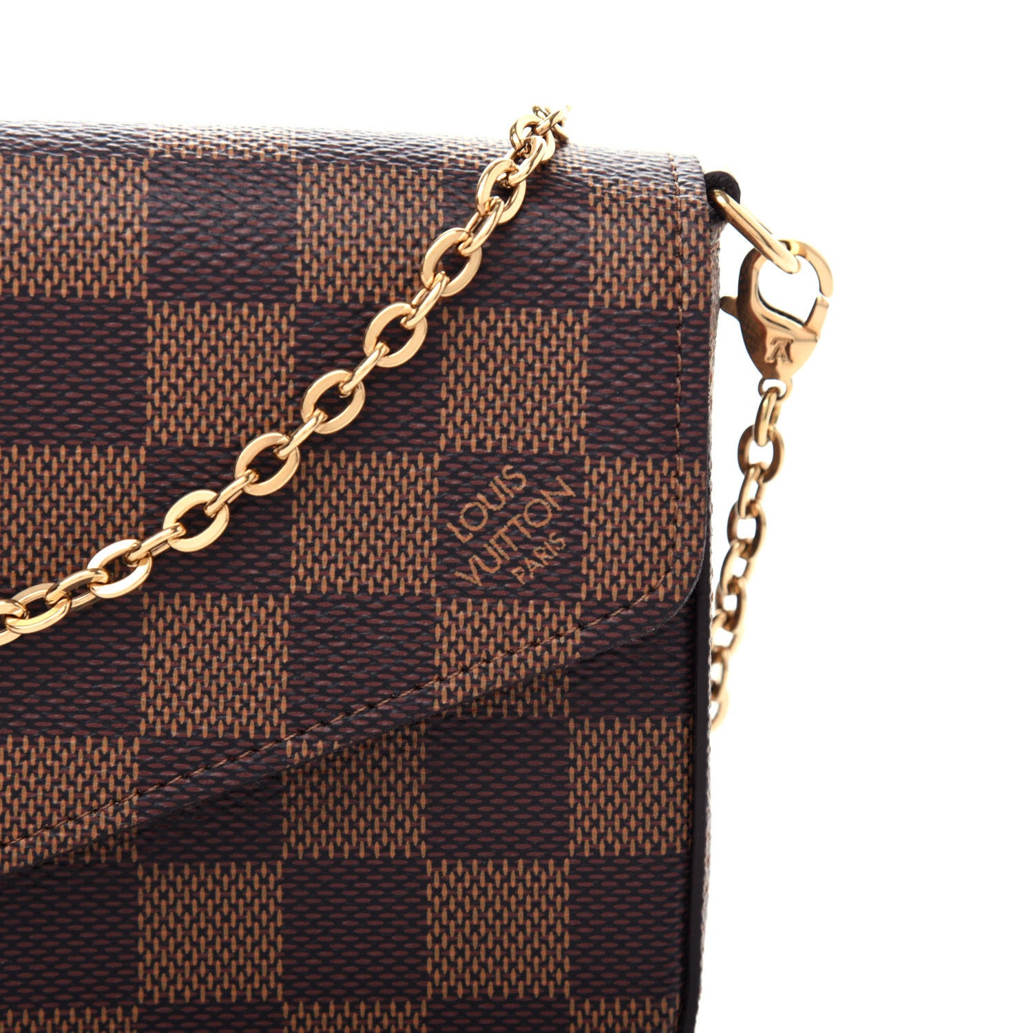 Louis Vuitton Damier Ebene Pochette Felicie Chain Wallet 12 of 12