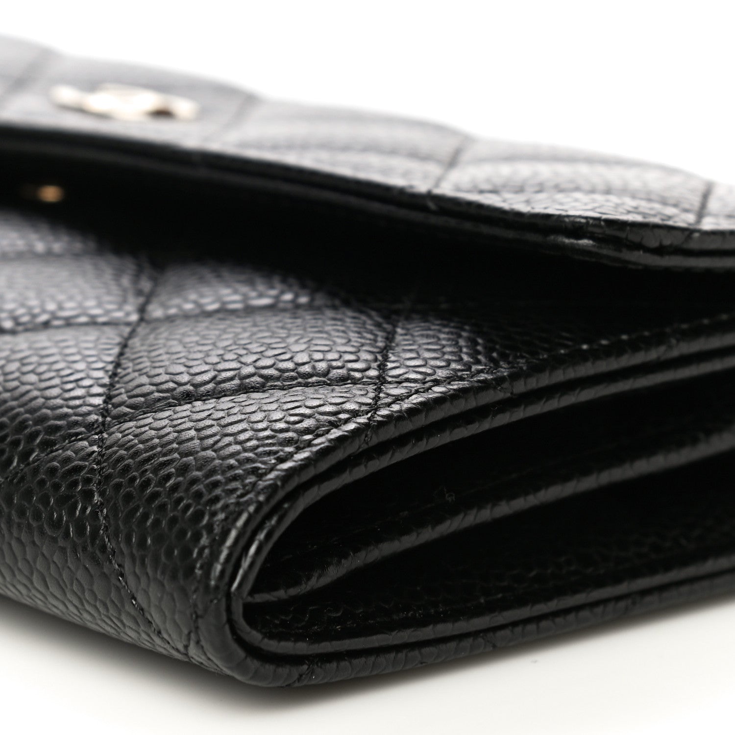 Chanel Caviar Quilted Large Gusset Flap Wallet Black 11 of 12