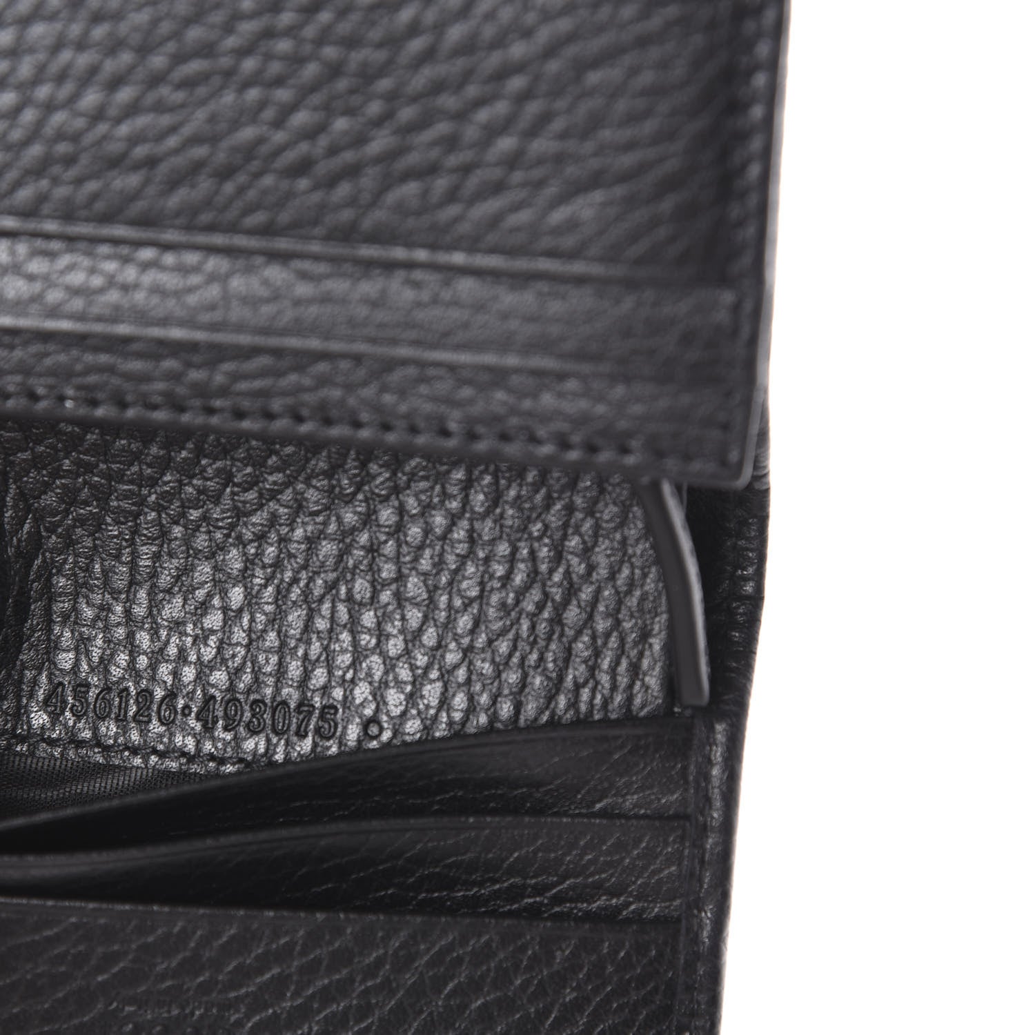 Gucci Pebbled Calfskin GG Marmont Card Case Black 6 of 10