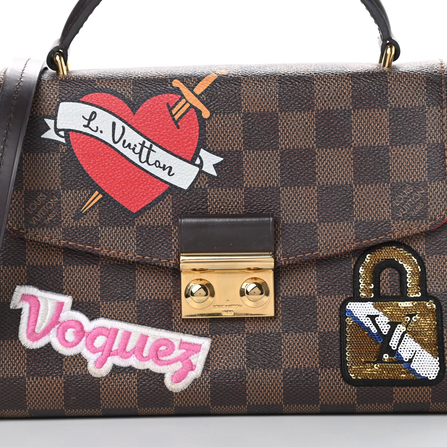 Louis Vuitton Damier Ebene Patches Croisette 8 of 15