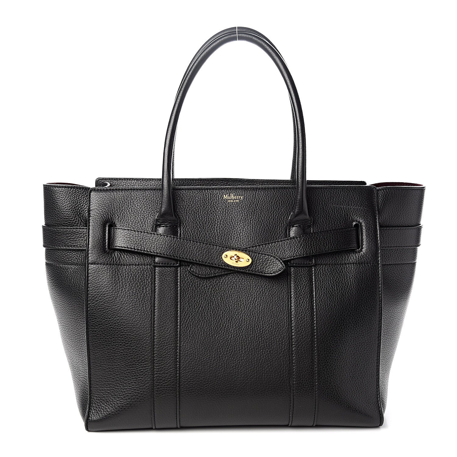 Mulberry Classic Grain Bayswater Zip Tote Black 1 of 10