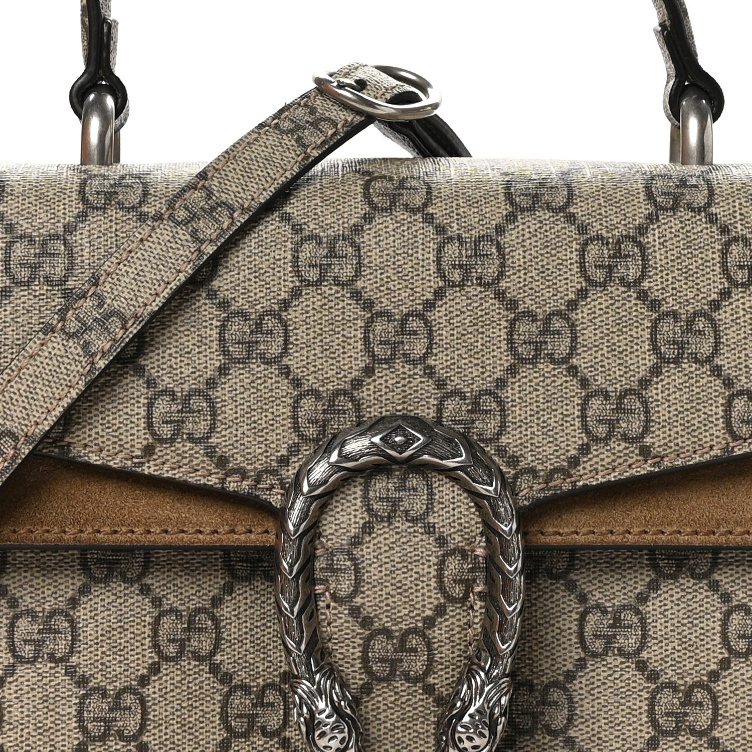 Gucci GG Supreme Monogram Small Dionysus Top Handle Bag Taupe 7 of 10