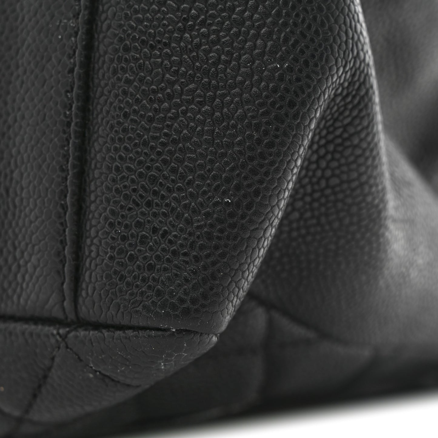 Caviar Quilted Grand Shopping Tote GST Black