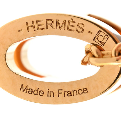 Hermes Lacquered Gold Mini Pop H Pendant Necklace Bleu Jean 6 of 8