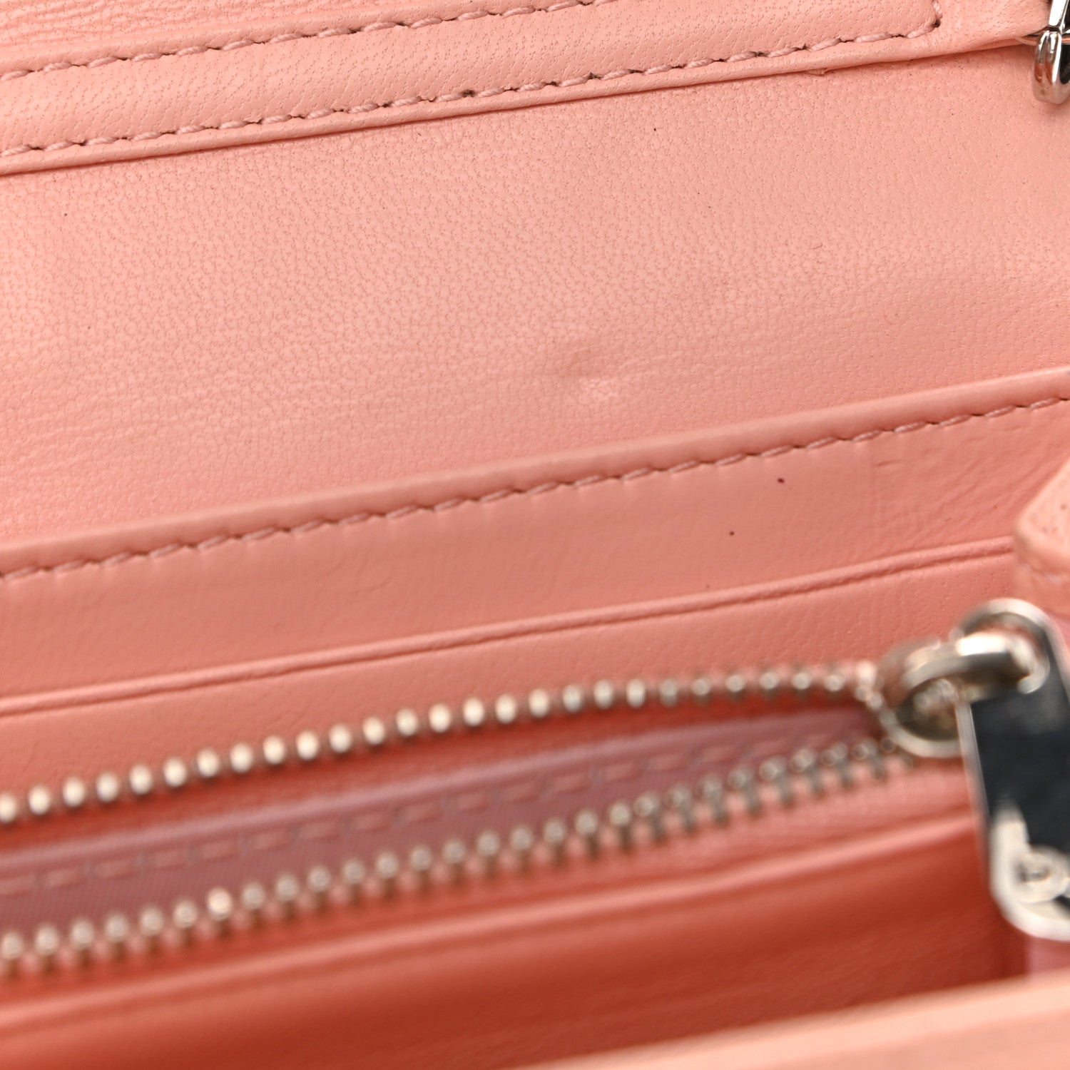 Christian Dior Grained Calfskin Diorama Croisiere Chain Wallet Rose Poudre 11 of 11