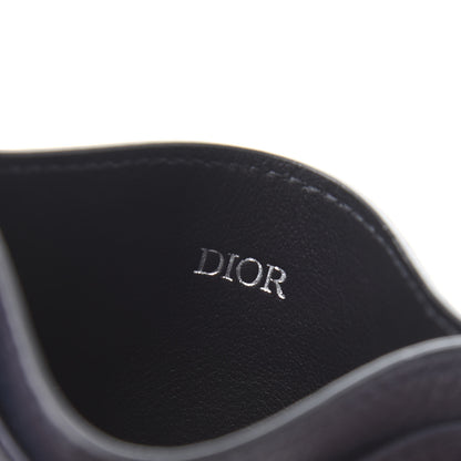 Christian Dior X SHAWN STUSSY Grained Calfskin Ox Head Card Holder Navy Blue 6 of 10