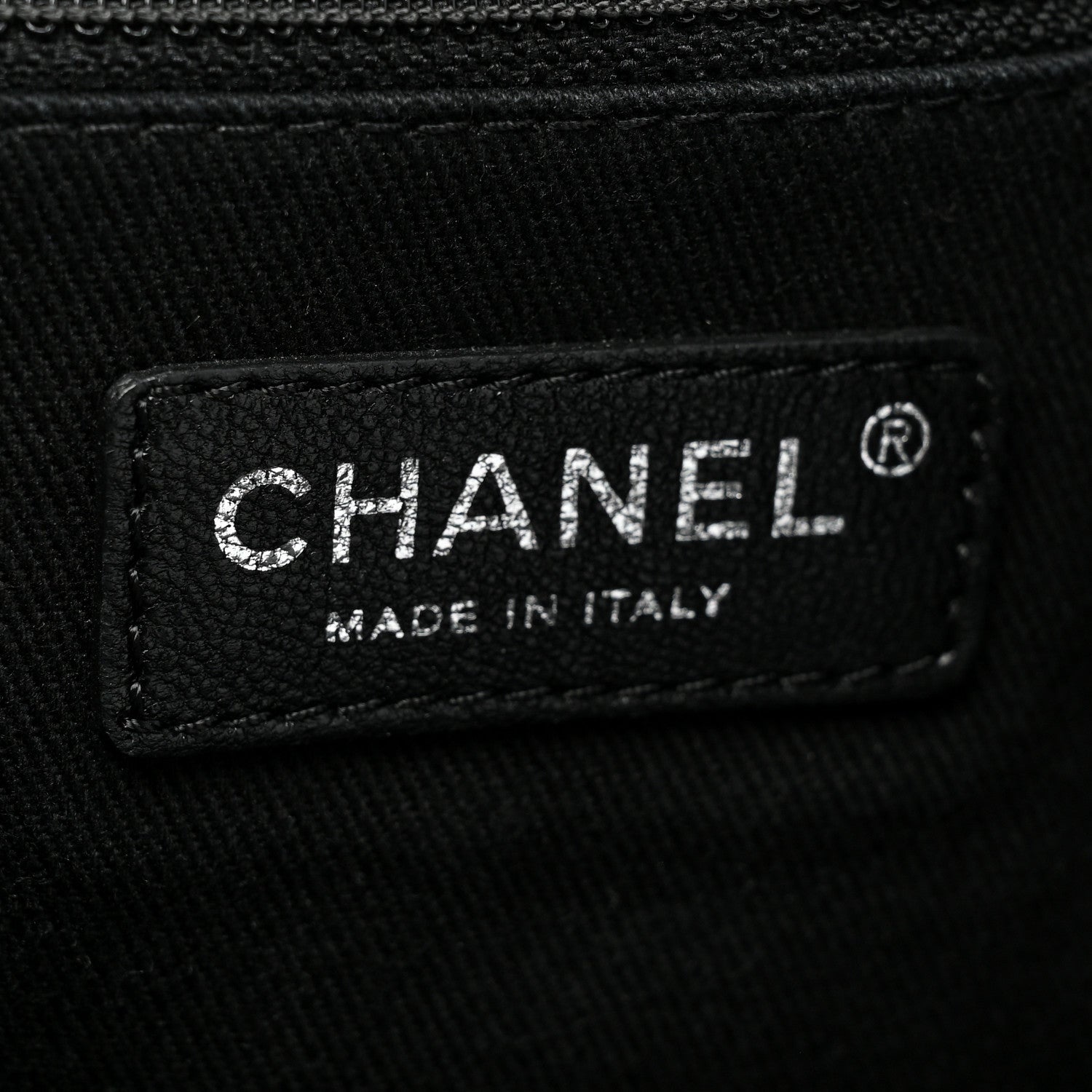 Chanel Calfskin Laser Cut Perforated CC Tote Black 6 of 15