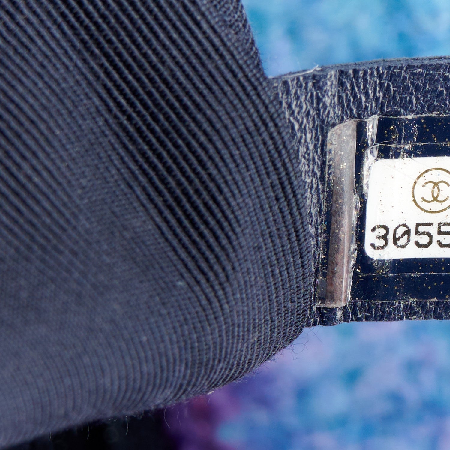 Chanel Wool Tweed Quilted Large Chanel 19 Flap Purple Black Blue 7 of 10
