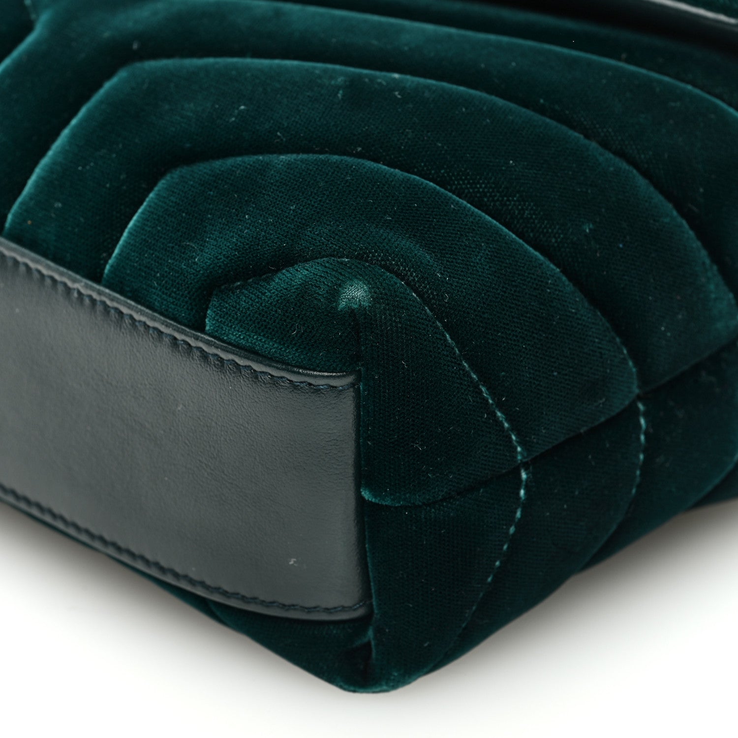 Saint Laurent Velvet Y Quilted Monogram Toy Loulou Crossbody Bag Dark Ottanio 9 of 12