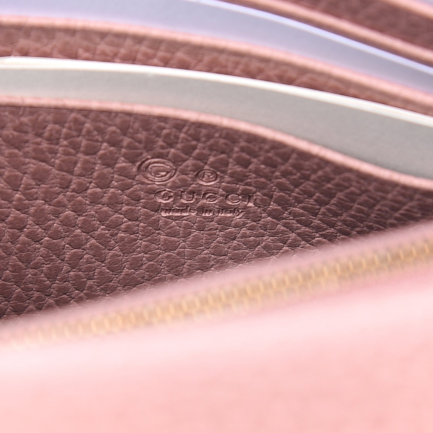 Dollar Calfskin Medium Betty Chain Wallet Soft Pink