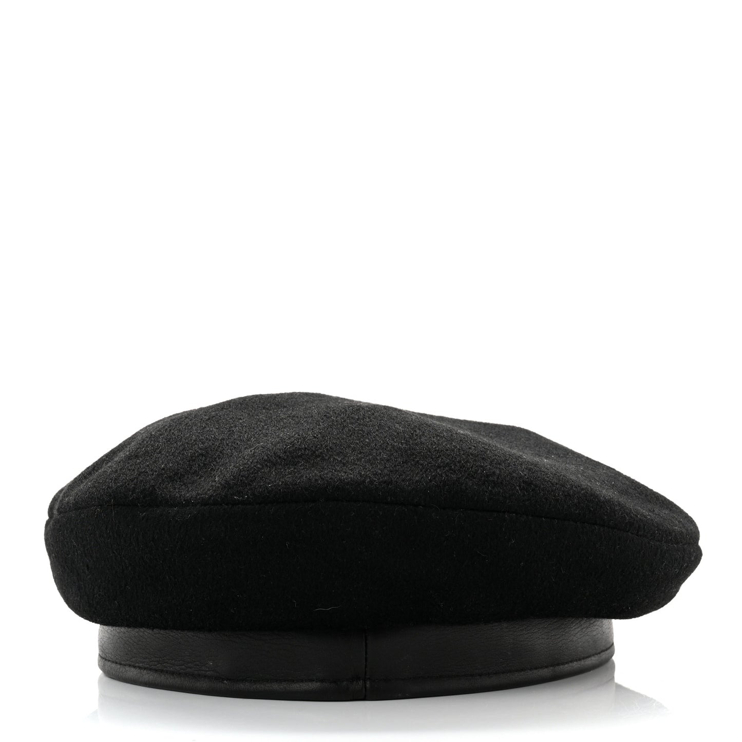 Cashmere Deerskin Beret 58 Black