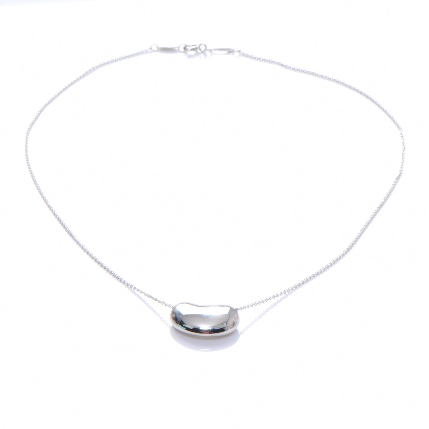 Sterling Silver 9mm Elsa Peretti Bean Pendant Necklace
