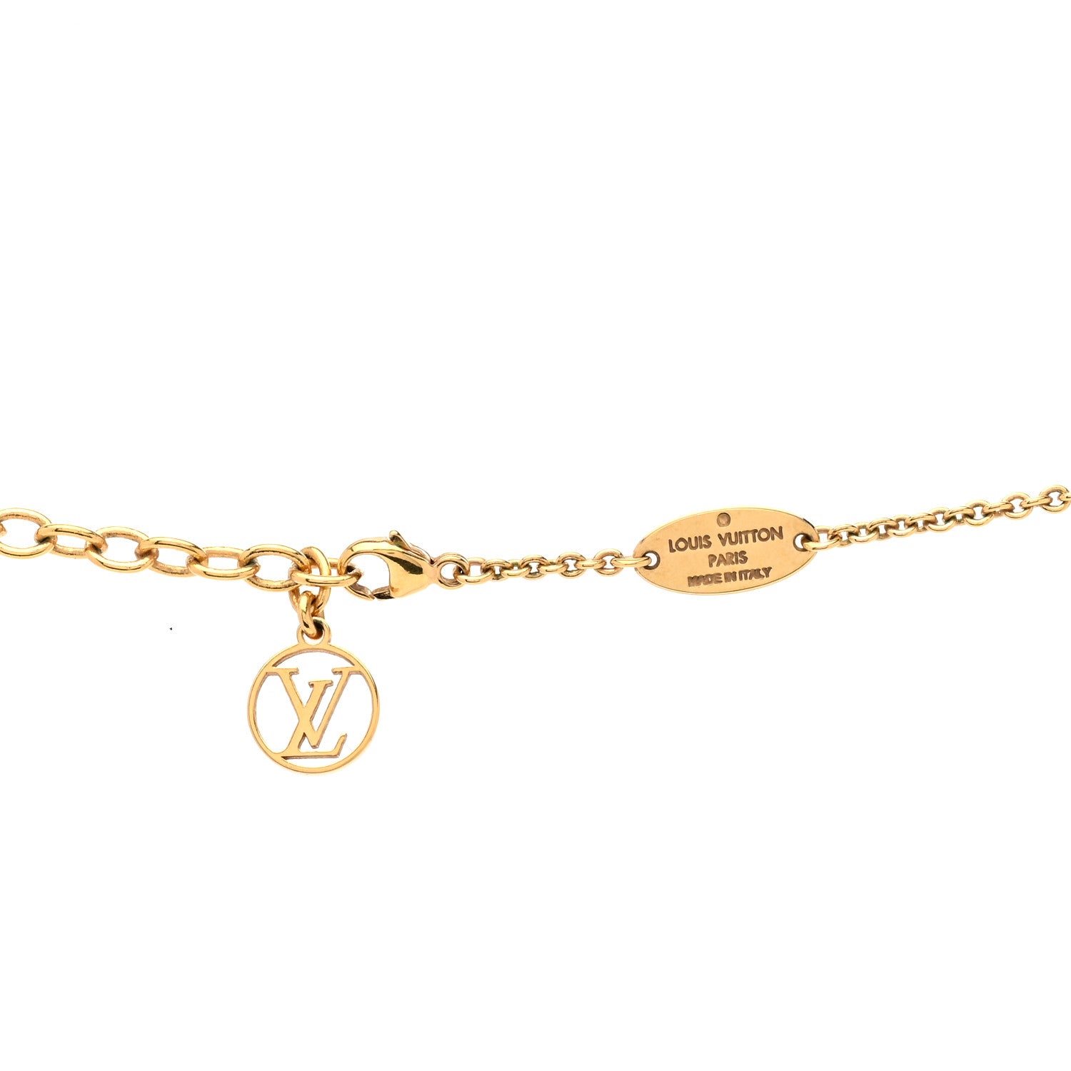 Louis Vuitton Essential V Necklace Gold 5 of 6