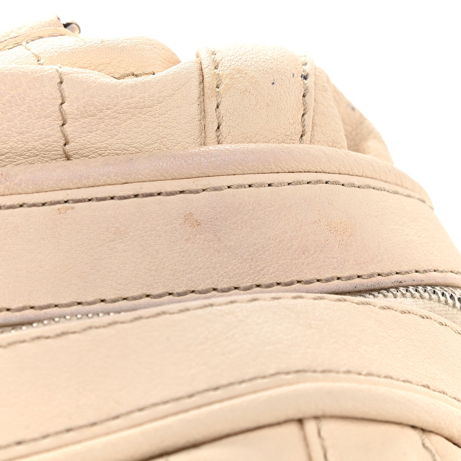 Chanel Calfskin Stitched Outdoor Ligne Bowler Beige 10 of 17
