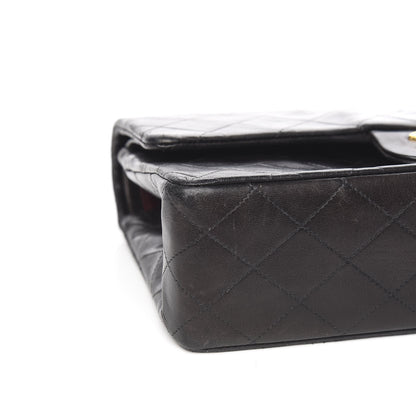 Chanel Lambskin Quilted Medium Double Flap Black 8 of 11