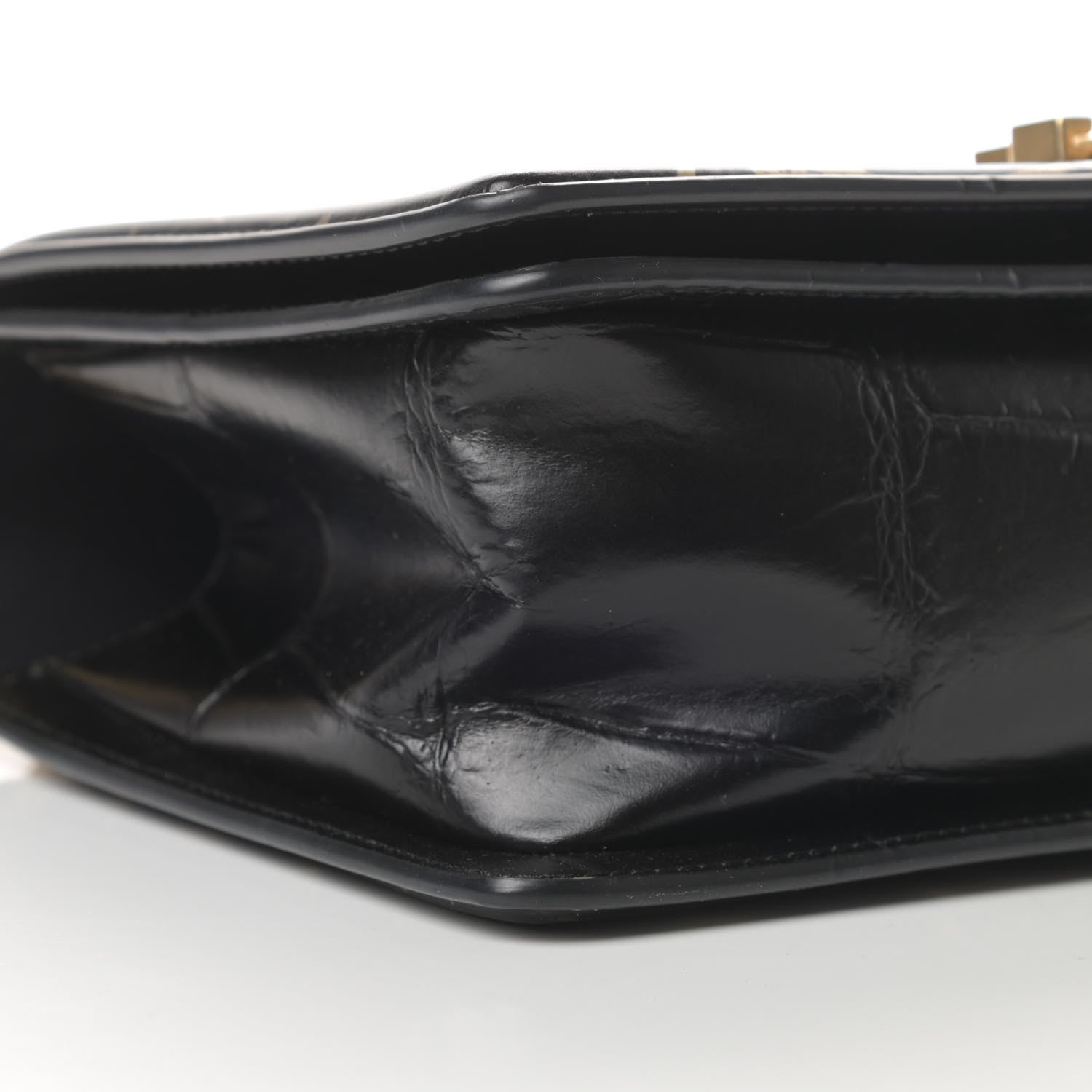 Chanel Calfskin Crocodile Embossed Graffiti Cocodile Medium Boy Flap Black 11 of 13