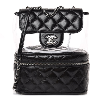 Chanel Crumpled Calfskin PVC Quilted Backpack Black 1 of 10