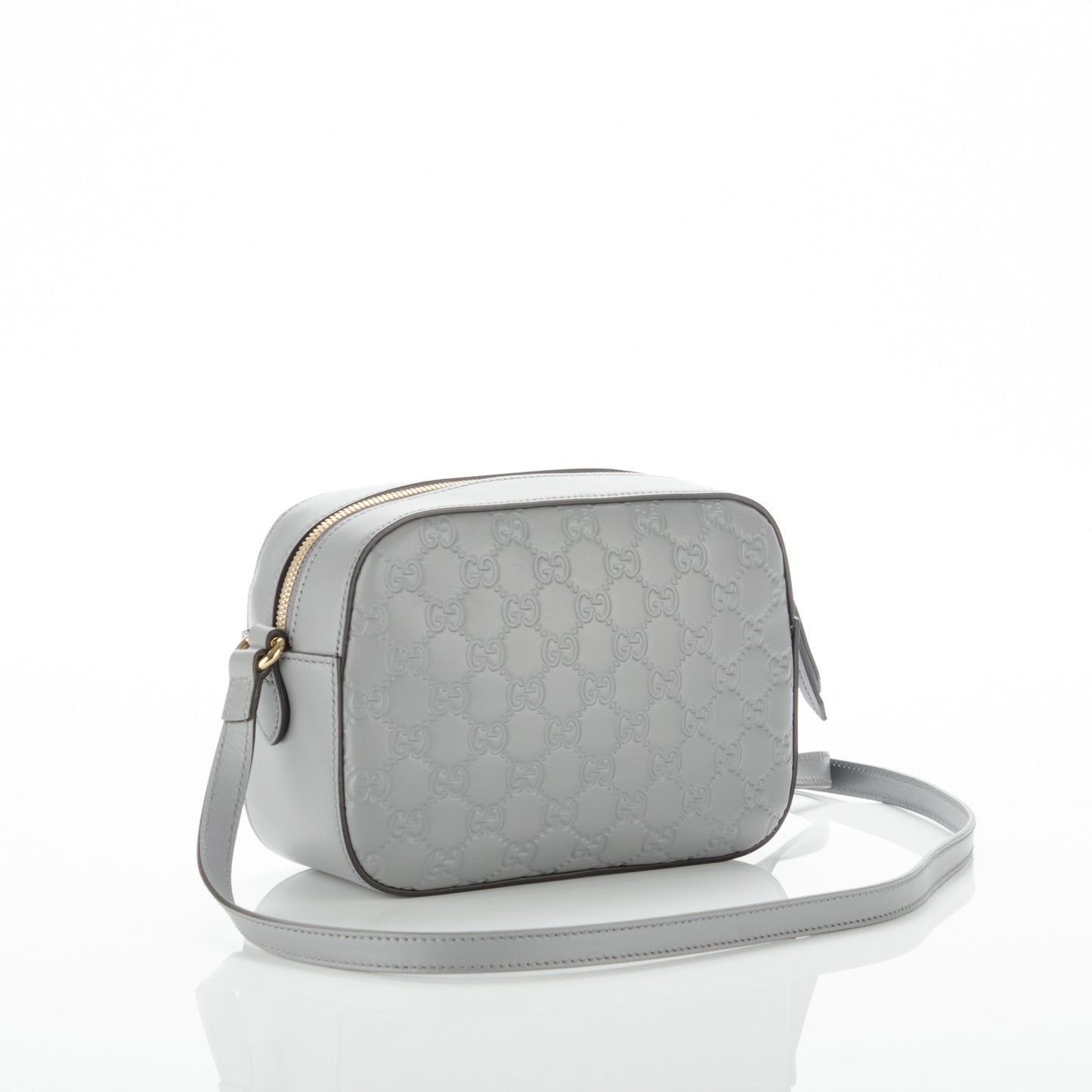 Guccissima Signature Small Camera Bag Deep Grey