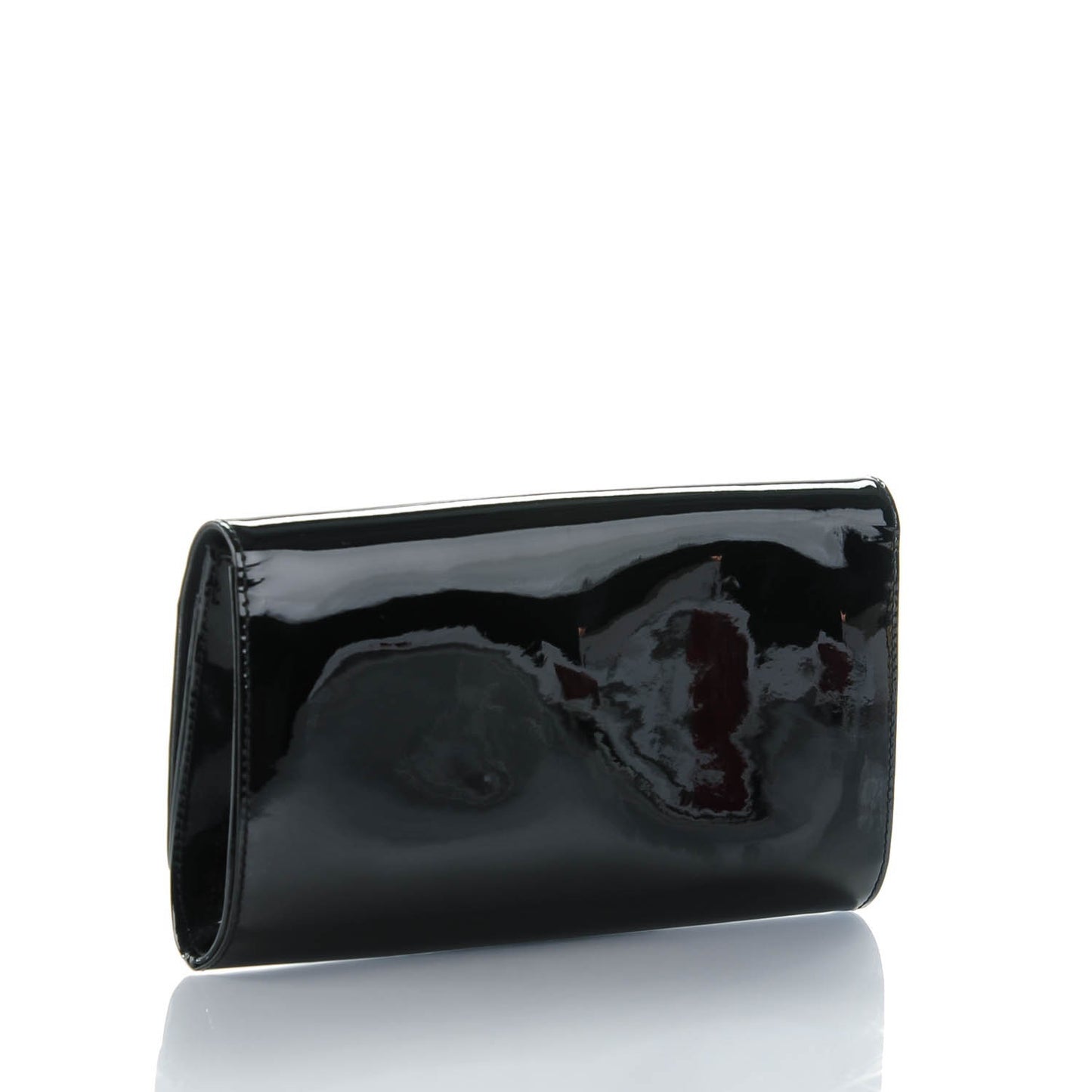 Patent Louise Clutch Black