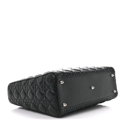 Christian Dior Lambskin Cannage Large Lady Dior Black 4 of 10