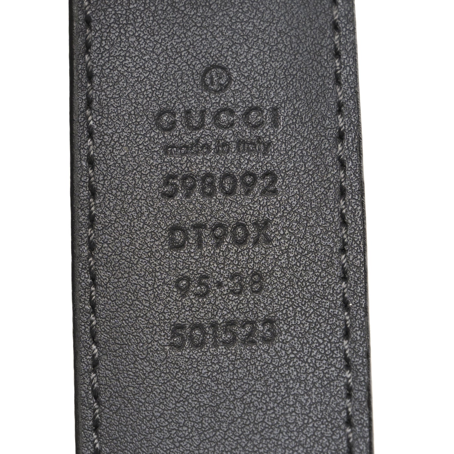 Smooth Calfskin Interlocking G Belt 95 38 Grey