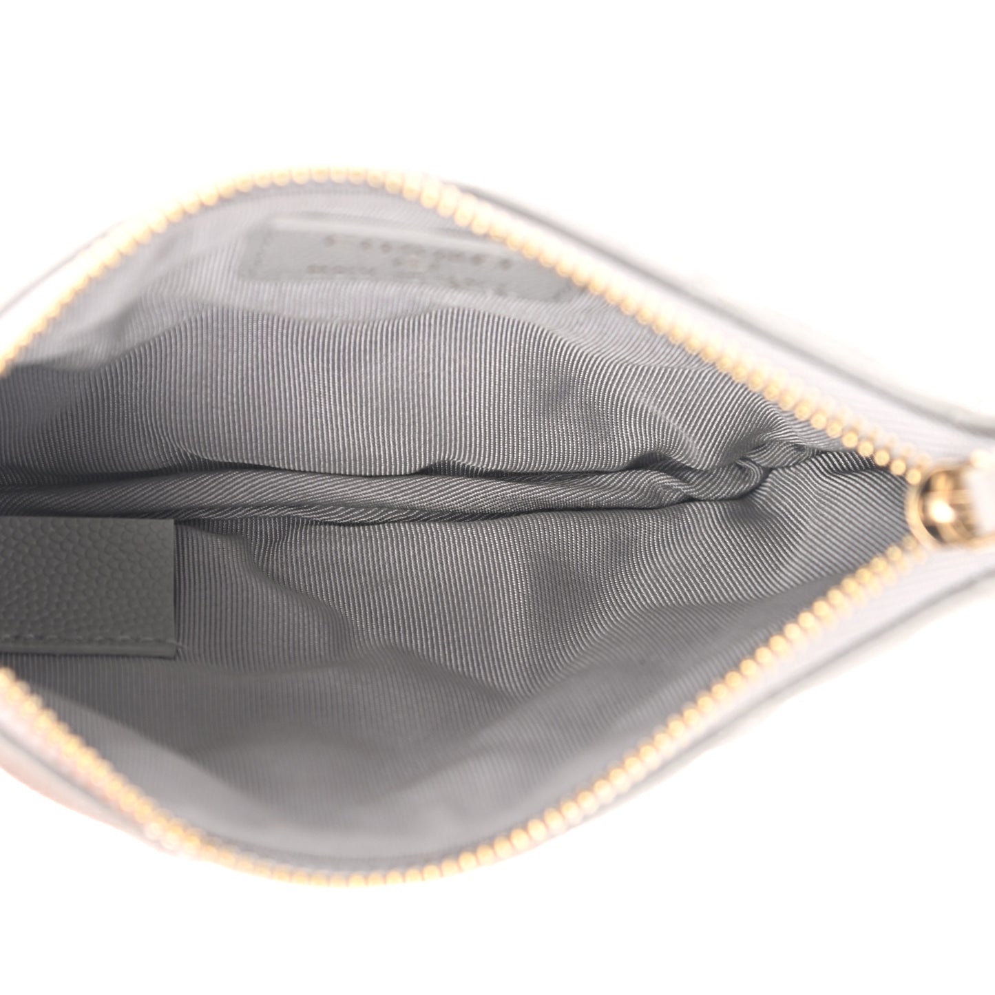 Caviar Quilted Small Cosmetic Case Grey