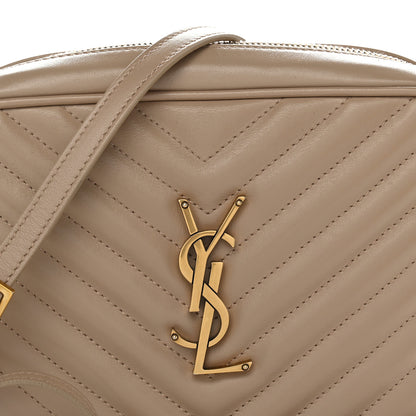 Saint Laurent Calfskin Matelasse Monogram Lou Camera Bag Dark Beige 8 of 12