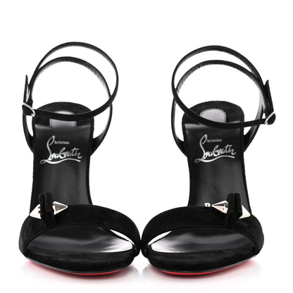 Christian Louboutin Veau Velours Umberta 100 Sandals 36.5 Black 2 of 14