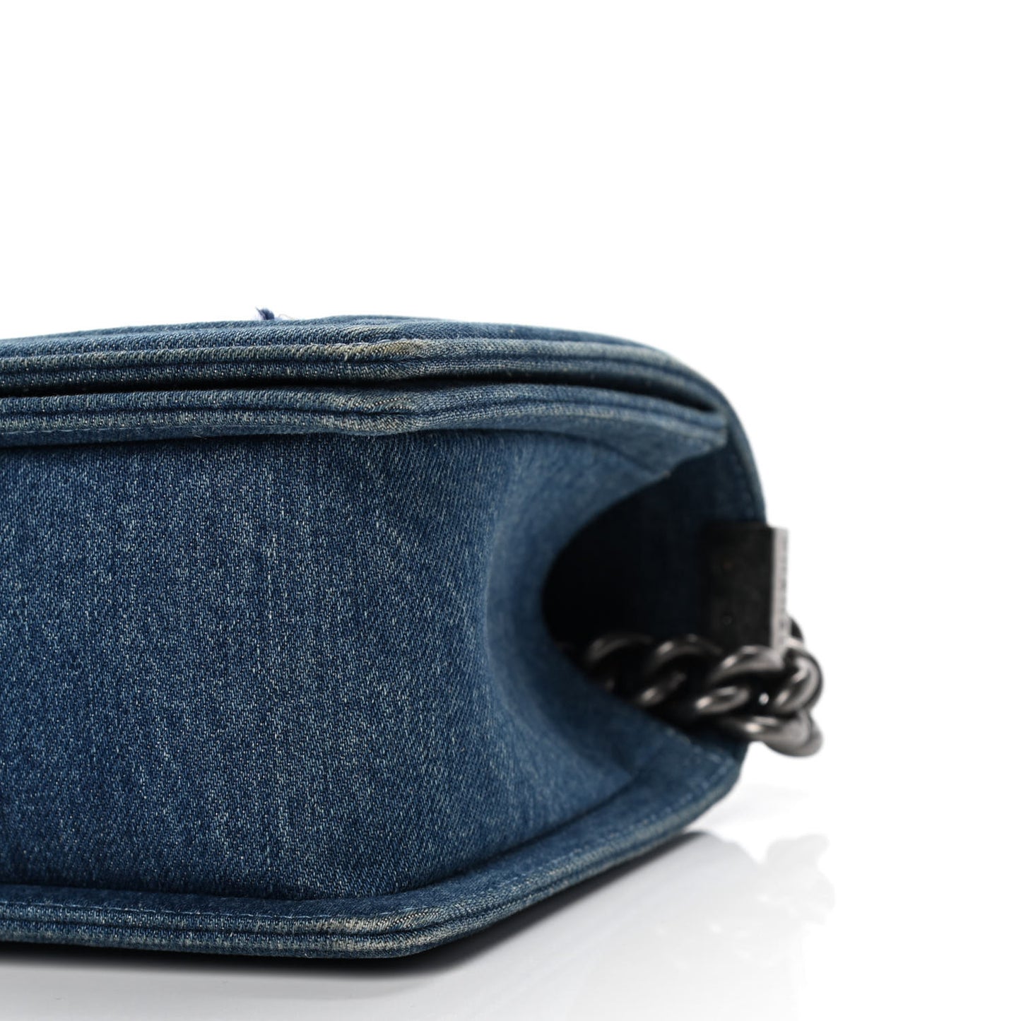 Tweed Denim Medium Boy Flap Blue