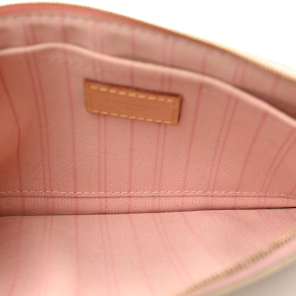 Louis Vuitton Damier Azur Neverfull MM GM Pochette Rose Ballerine 5 of 11