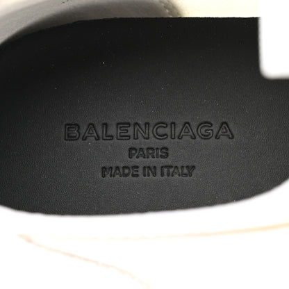 Balenciaga Calfskin Neoprene Mesh Suede Mens Race Runner Sneakers 44 White Green 6 of 9