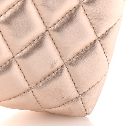 Chanel Metallic Lambskin Quilted Cosmetic Pouch Light Gold 15 of 19
